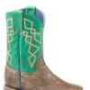 'Roper' Kids' Pattern Western Square Toe - Brown / Green -Fashion Boots Store 0901870191620a 1024x1024@2x