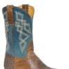 'Roper' Men's 11" Merritt Western Square Toe - Waxy Tan / Burnish Blue -Fashion Boots Store 0902085008436 1024x1024@2x