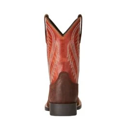 'Ariat' Youth 8" Hoolihan Alamo - Orange / Brown -Fashion Boots Store 10021598 heel 1024x1024@2x