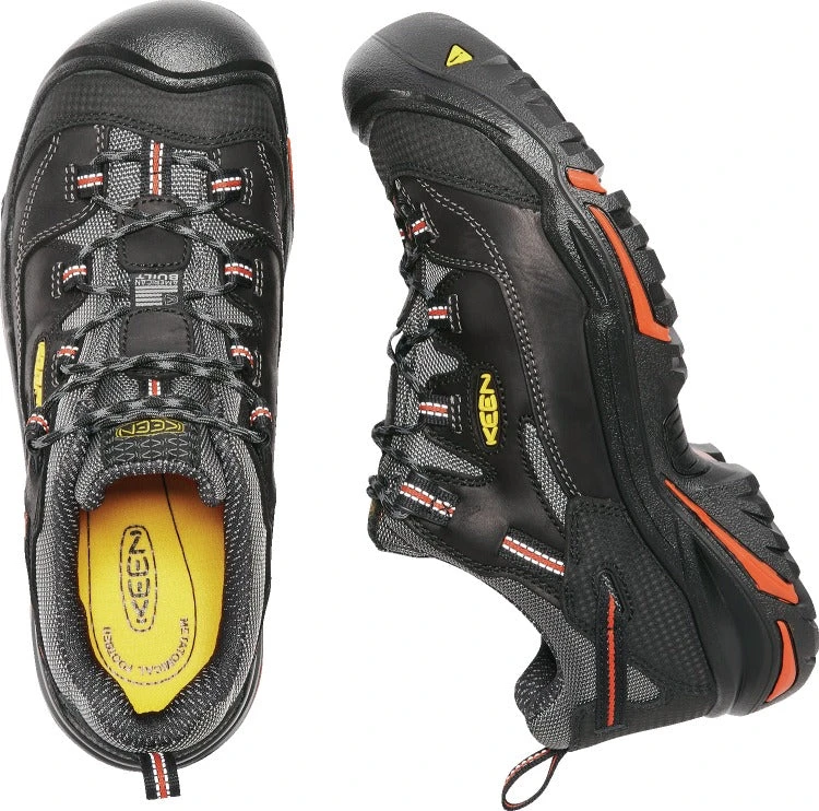'Keen Utility' Men's Braddock Low Steel Toe - Black / Grey / Orange 6 'Keen Utility' Men's Braddock Low Steel Toe - Black / Grey / Orange - Image 4