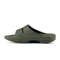 'OOFOS' Unisex OOahh Slide Sandal - Forest Green -Fashion Boots Store 1100FORGREEN shot4 1024x1024@2x