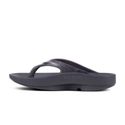 'OOFOS' Women's OOlala Luxe Thong - Glitter Black -Fashion Boots Store 1401BLKGlitter shot4 1024x1024@2x