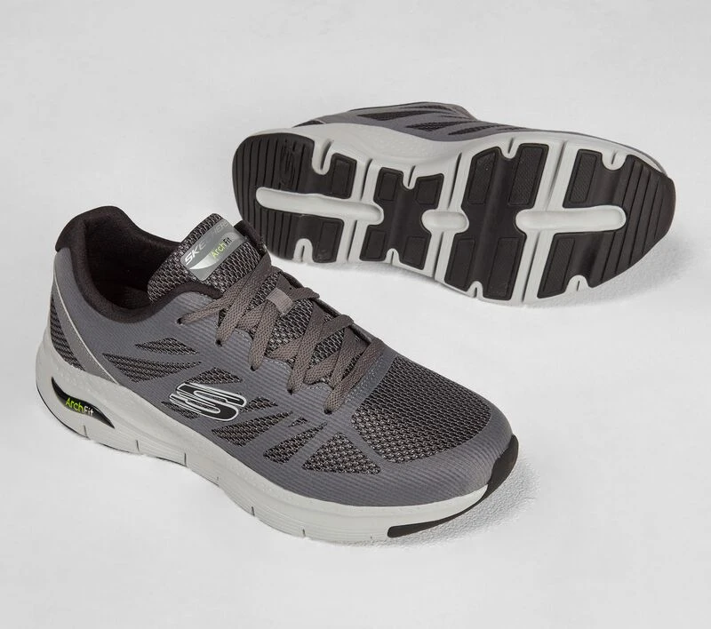 'Skechers' Men's Arch Fit-Charge Back - Charcoal / Black 8 'Skechers' Men's Arch Fit-Charge Back - Charcoal / Black - Image 6