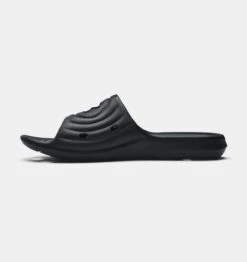 'Under Armour' Men's Locker IV Slide Sandal - Black / Black / White -Fashion Boots Store 3023758 001 A 1024x1024@2x
