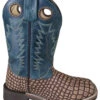 'Smoky Mountain' Children's Reptile Western Square Toe - Vintage Brown / Dark Turquoise 2 'Smoky Mountain' Children's Reptile Western Square Toe - Vintage Brown / Dark Turquoise -Fashion Boots Store 3113 1024x1024@2x