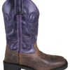 'Smoky Mountain' Children's 8.5" Tucson Western Square Toe - Brown Oil Distressed / Dark Purple 1 'Smoky Mountain' Children's 8.5" Tucson Western Square Toe - Brown Oil Distressed / Dark Purple -Fashion Boots Store 3222 1024x1024@2x