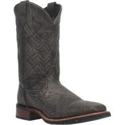 'Laredo' Men's 12" Axel Western Square Toe - Charcoal Black -Fashion Boots Store 7927 1 1024x1024@2x