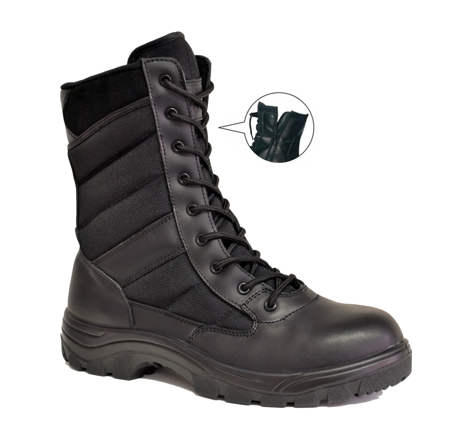 'Work Zone' Men's 8" Side Zip Tactical EH Soft Toe - Black 3 'Work Zone' Men's 8" Side Zip Tactical EH Soft Toe - Black
