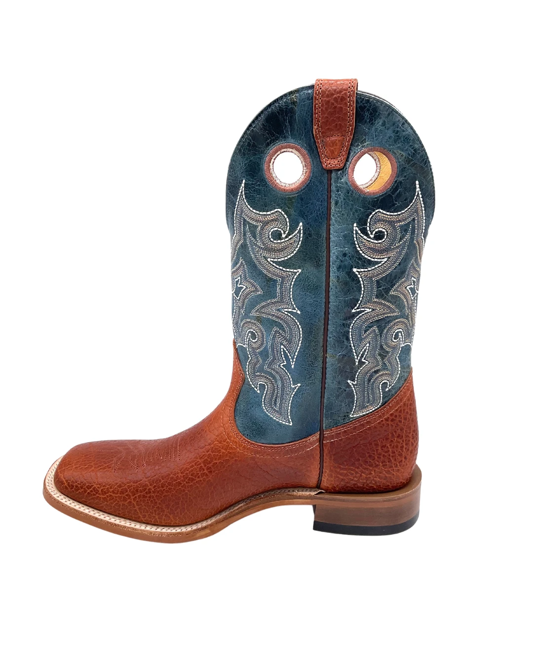 'Boulet' Men's 13" Western Square Toe - Utta Whisky / Puma Turqueza 8 'Boulet' Men's 13" Western Square Toe - Utta Whisky / Puma Turqueza - Image 6