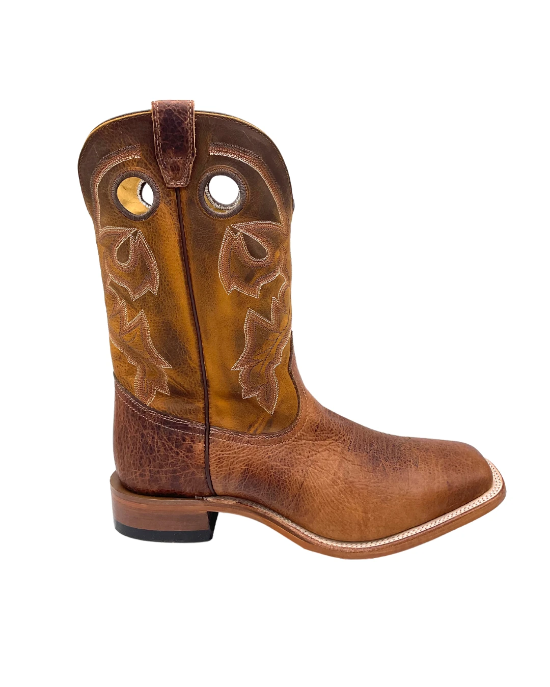 'Boulet' Men's 12" Saddle Vamp Western Square Toe - Shrunken Bomber / Ambergold 3 'Boulet' Men's 12" Saddle Vamp Western Square Toe - Shrunken Bomber / Ambergold