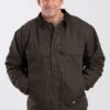 'Berne' Men's Washed Chore Coat - Olive Duck -Fashion Boots Store CH377OD Front1 1024x1024@2x