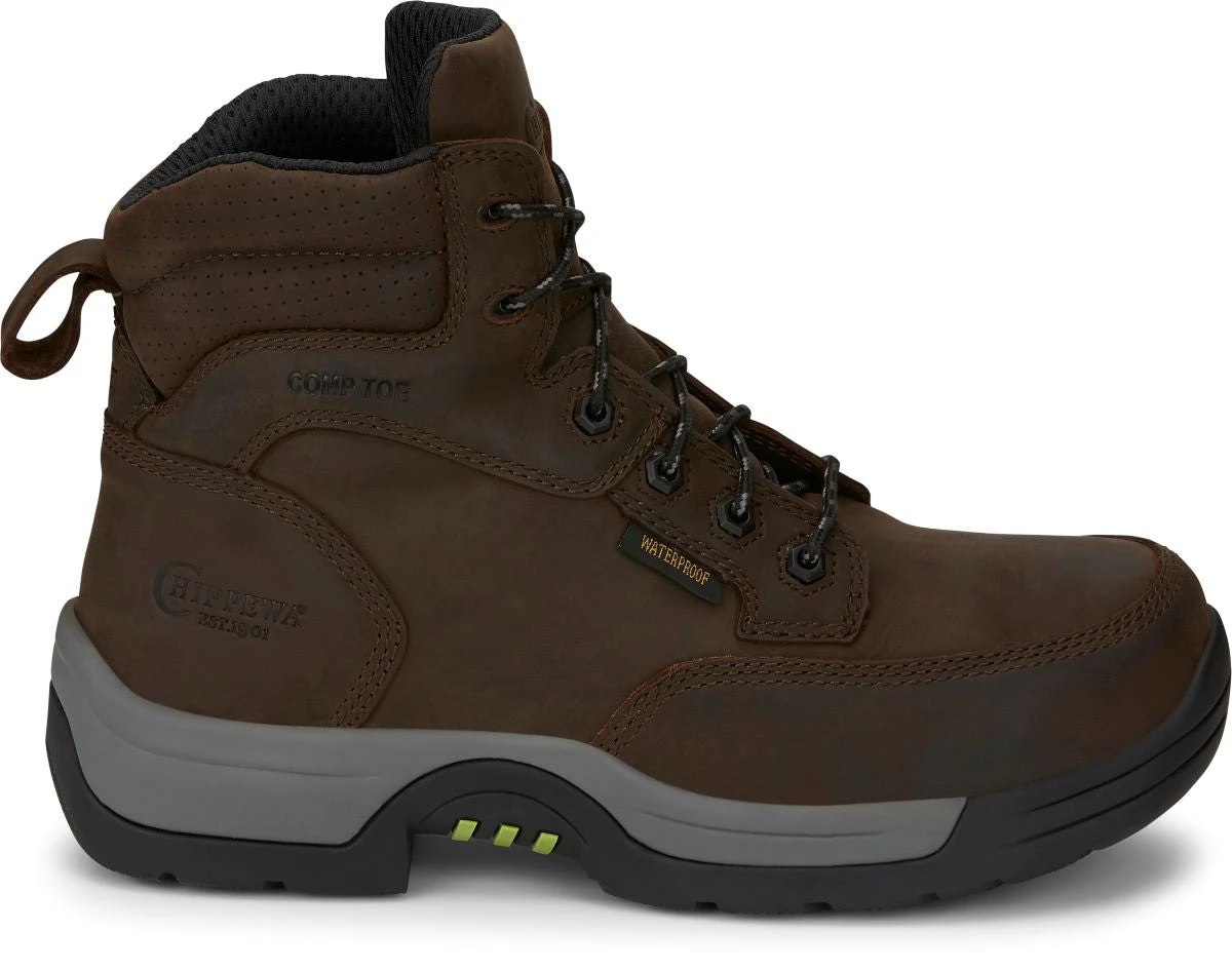 'Chippewa' Men's 6" Fabricator EH WP ESD Comp Toe - Brown 3 'Chippewa' Men's 6" Fabricator EH WP ESD Comp Toe - Brown