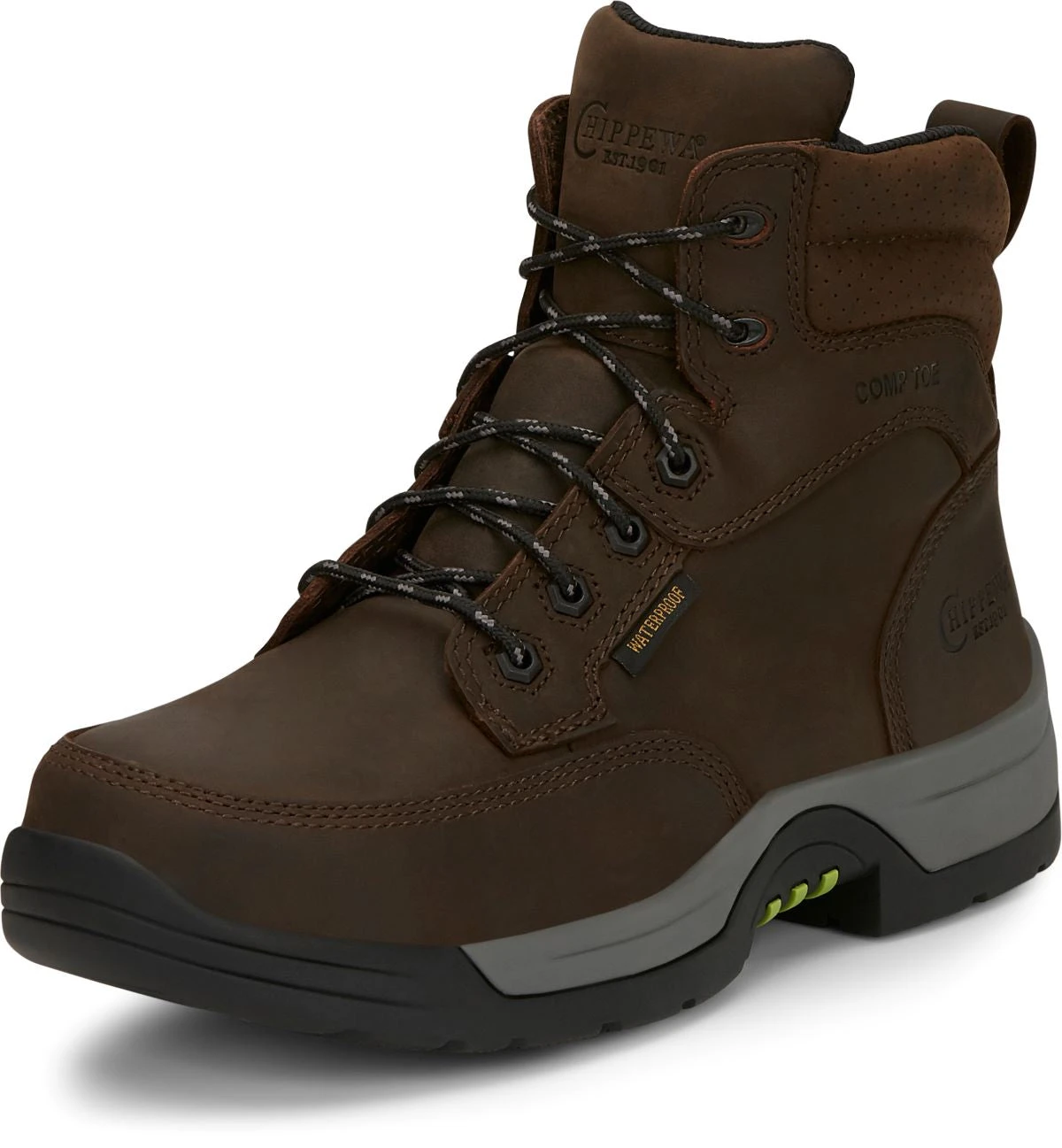 'Chippewa' Men's 6" Fabricator EH WP ESD Comp Toe - Brown 10 'Chippewa' Men's 6" Fabricator EH WP ESD Comp Toe - Brown - Image 8