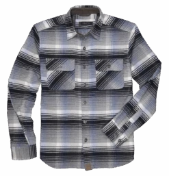 'Dakota Grizzly' Men's Turk Flannel Button Down - Icicle