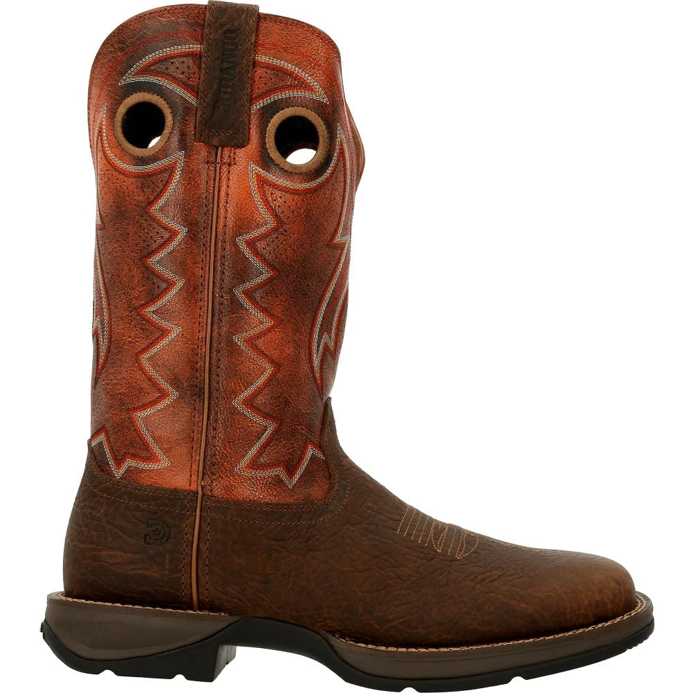 'Durango' Men's 12" REBEL Western Square Toe - CIMARRON BROWN 3 'Durango' Men's 12" REBEL Western Square Toe - CIMARRON BROWN