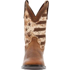 'Durango' Men's 11" Westward Saddlehorn Digital Camo Flag - Brown -Fashion Boots Store DDB0397 front 1024x1024@2x