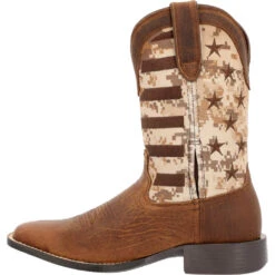 'Durango' Men's 11" Westward Saddlehorn Digital Camo Flag - Brown -Fashion Boots Store DDB0397 instep profile 1024x1024@2x