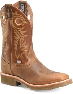 'Double H' Men's 11" Andrew EH Western Wide Square Toe Roper - Tan -Fashion Boots Store DH4565 500xauto 1024x1024@2x