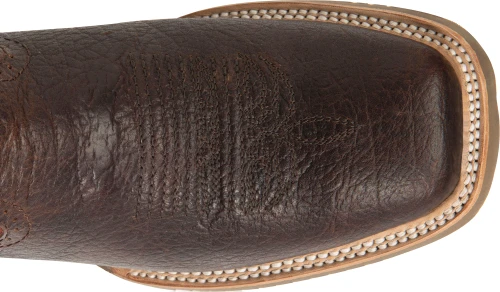 'Double H' Men's 12" Clifton Western Square Toe Roper - Buckskin / Red 4 'Double H' Men's 12" Clifton Western Square Toe Roper - Buckskin / Red - Image 2