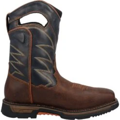 'Dan Post' Men's 11" Thunderhead EH WP Western Square Toe - Brown / Black