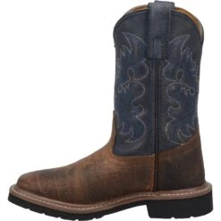 'Dan Post' Kids' 8" Brantley Western - Brown / Blue (Sizes 8.5C-3Y) -Fashion Boots Store DPC2938 3 1024x1024@2x