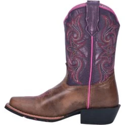 'Dan Post' Youth Majesty Leather Boot - Brown / Purple -Fashion Boots Store DPC3947 3 1024x1024@2x
