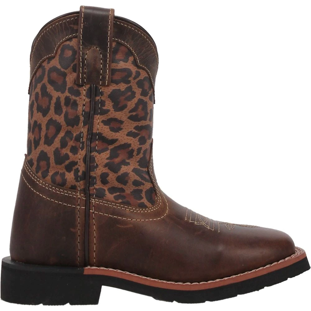 'Dan Post' Youth 9" Makucha Leopard Western Square Toe - Tan / Multi (Sizes 3Y-6Y) 3 'Dan Post' Youth 9" Makucha Leopard Western Square Toe - Tan / Multi (Sizes 3Y-6Y)