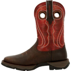 'Durango' Women's 11" LADY REBEL Square Toe - Dark Chestnut And Crimson -Fashion Boots Store DRD0408 instep profile 1024x1024@2x