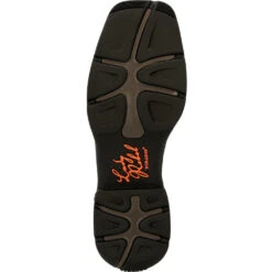 'Durango' Women's 11" LADY REBEL Square Toe - Dark Chestnut And Crimson -Fashion Boots Store DRD0408 outsole 1024x1024@2x