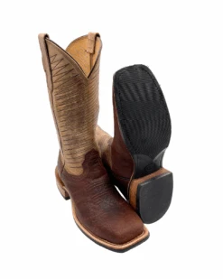 Fenoglio Boots Men's Bison Square Toe - Brown / Tan -Fashion Boots Store FB001012126 1024x1024@2x