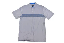 'F/X Fusion' Men's Fine Line Chest Stripe Polo - Navy