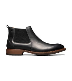 'Florsheim' Men's Lodge Plain Toe Gore Boot - Black Crazy Horse -Fashion Boots Store Florsheim Fall 2020 14285 010 ALT 2 1024x1024@2x
