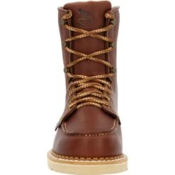 'Georgia Boot' Men's 8" Wedge Moc Toe EH Soft Toe - Brown 12 'Georgia Boot' Men's 8" Wedge Moc Toe EH Soft Toe - Brown -Fashion Boots Store GB00480 front 1024x1024@2x