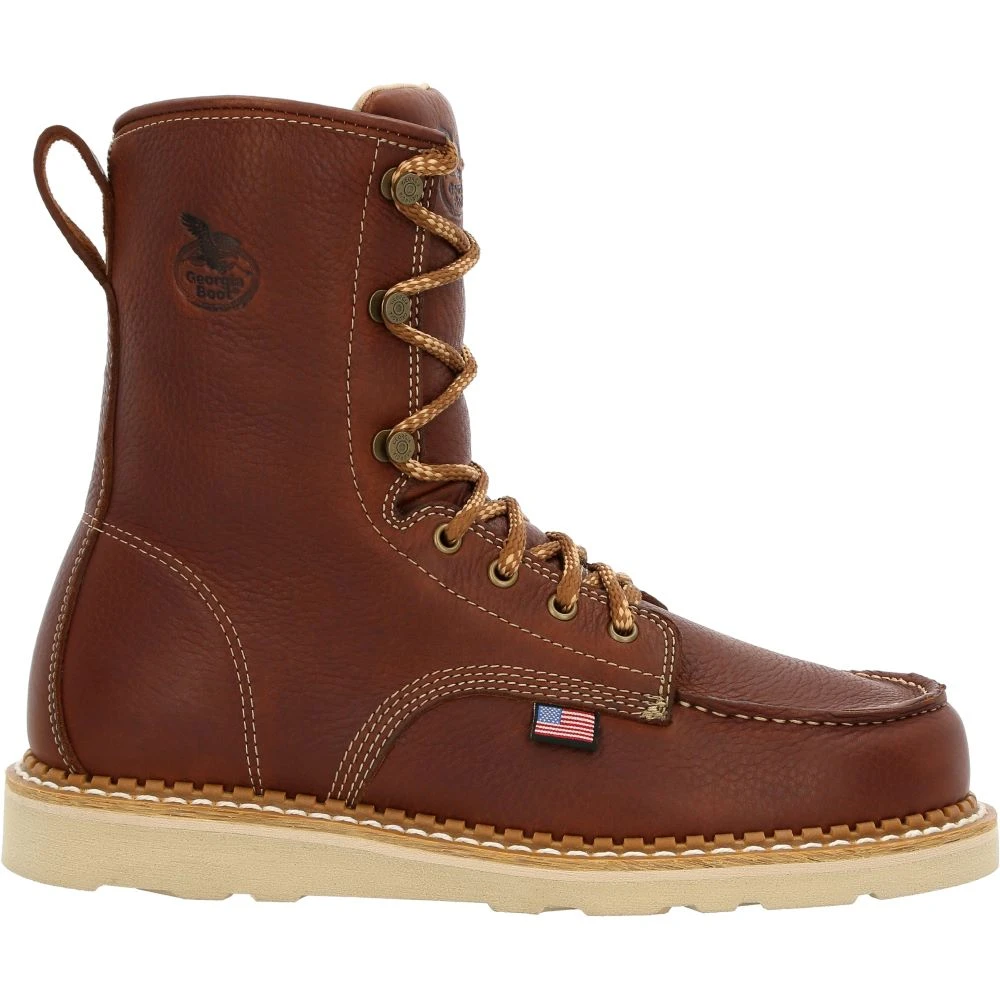 'Georgia Boot' Men's 8" Wedge Moc Toe EH Soft Toe - Brown 3 'Georgia Boot' Men's 8" Wedge Moc Toe EH Soft Toe - Brown