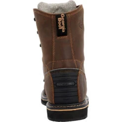 'Georgia Boot' Men's 8" AMP LT Poser EH Wedge Soft Toe - Brown -Fashion Boots Store GB00520 back 1024x1024@2x