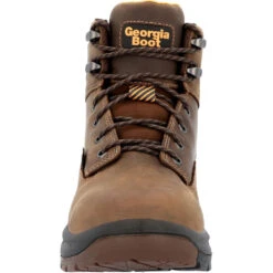 'Georgia Boot' Men's 6" Over Time EH WP Soft Toe - Brown -Fashion Boots Store GB00521 front 1024x1024@2x