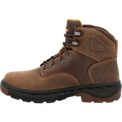 'Georgia Boot' Men's 6" Over Time EH WP Soft Toe - Brown -Fashion Boots Store GB00521 instep profile 1024x1024@2x
