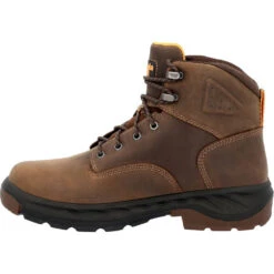 'Georgia Boot' Men's 6" Over Time EH WP Alloy Toe - Brown -Fashion Boots Store GB00522 instep profile 1024x1024@2x