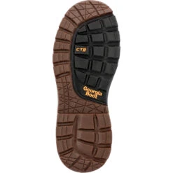 'Georgia Boot' Men's 6" Over Time EH WP Alloy Toe - Brown -Fashion Boots Store GB00522 outsole 1024x1024@2x