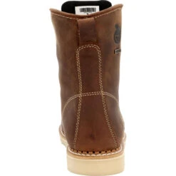 'Georgia Boot' Men's 8" Wedge Sole EH WP Soft Toe - Brown -Fashion Boots Store GB00532 back 1024x1024@2x