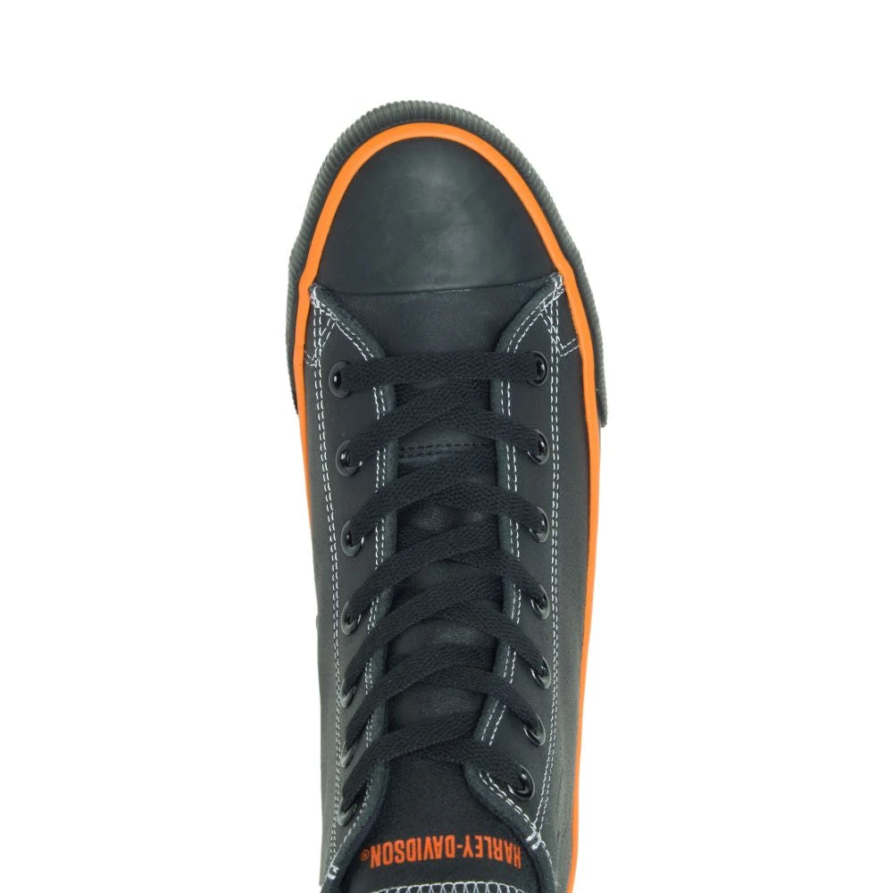 'Harley Davidson' Men's 4.25" Nathan Hi-Top Sneaker - Black 4 'Harley Davidson' Men's 4.25" Nathan Hi-Top Sneaker - Black - Image 2