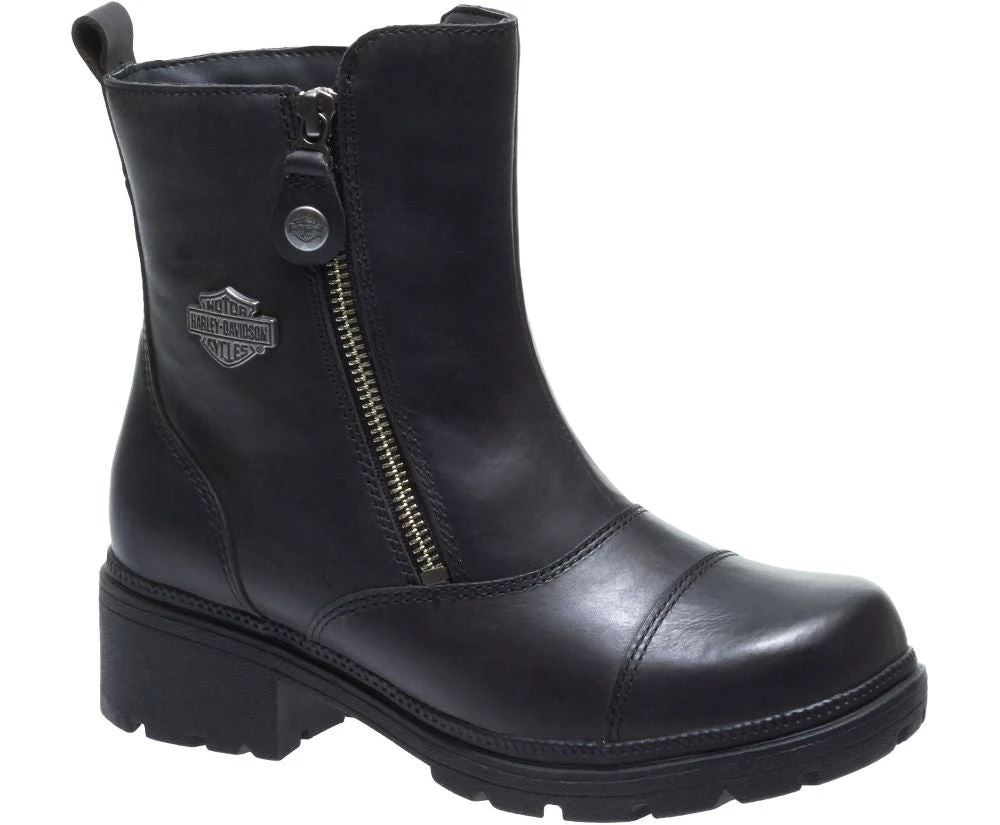 'Harley Davidson' Women's 5.5" Amherst Pull On Side Zip - Black 3 'Harley Davidson' Women's 5.5" Amherst Pull On Side Zip - Black