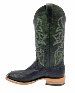 'Anderson Bean' Men's 13" HorsePower Top Hand Full Quill Ostrich - Black / Emerald Explosion -Fashion Boots Store HP80042 1024x1024@2x