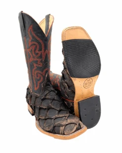 'Anderson Bean' Men's 13" HorsePower Top Hand Big Bass Square Toe - Pirarucu / Royal Blue Mad Dog -Fashion Boots Store HP80066 1024x1024@2x