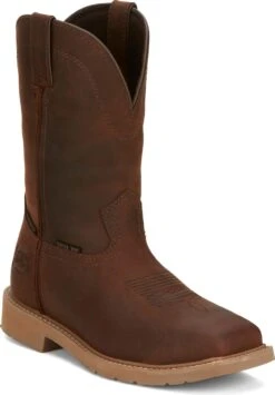 'Justin' Men's 11" Buster Water Buffalo EH WP Steel Toe - Pecan Brown -Fashion Boots Store JST 001 SE3101 1024x1024@2x