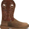 'Justin' Men's 11" Rush Western Square Toe - Peanut Tan / Bronze Orange -Fashion Boots Store JST 004 SE7402 1024x1024@2x