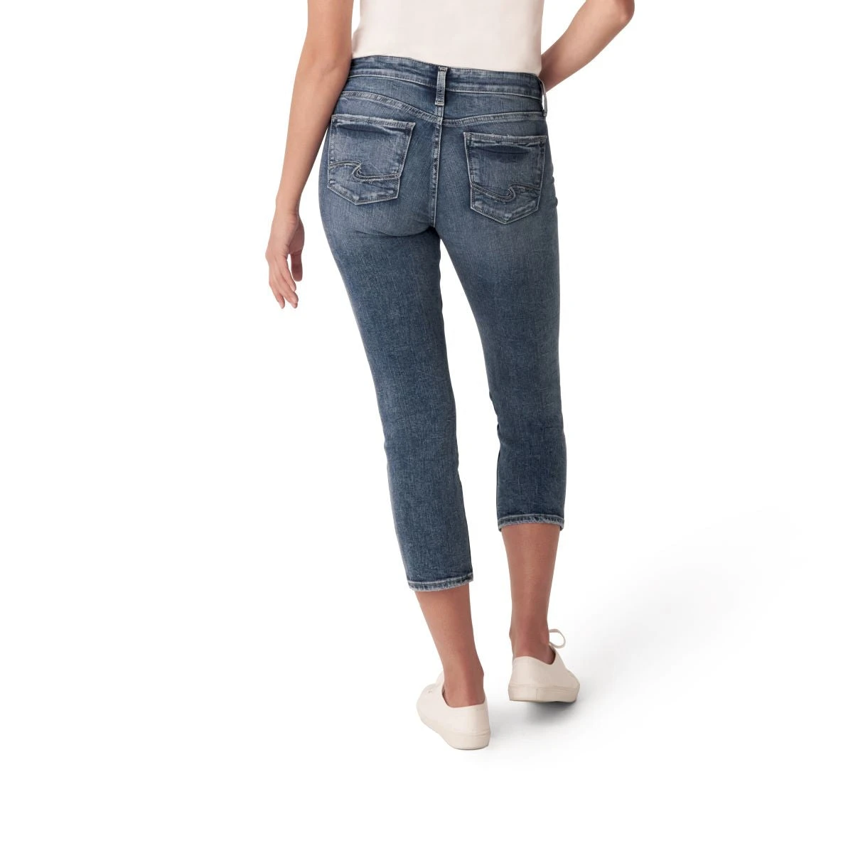 'Silver Jeans' Women's Suki Mid Rise Straight Capri - Dark Indigo 4 'Silver Jeans' Women's Suki Mid Rise Straight Capri - Dark Indigo - Image 2