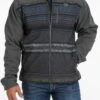 'Cinch' Men's Color Blocked Bonded Jacket - Charcoal -Fashion Boots Store MWJ1518006 1024x1024@2x