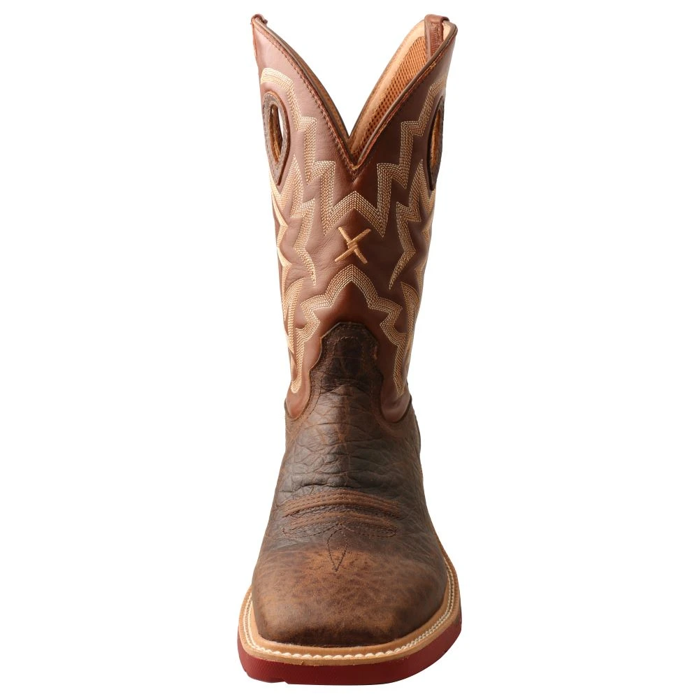 'Twisted X' Men's 12" Cellstretch WP Western Square Toe - Smokey Chocolate / Spice 4 'Twisted X' Men's 12" Cellstretch WP Western Square Toe - Smokey Chocolate / Spice - Image 2