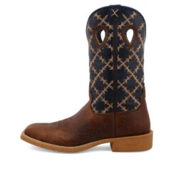 'Twisted X' Men's 12" Tech X Western Square Toe - Rustic Brown/ Navy -Fashion Boots Store MXTR004.06 4800x4800 L 1024x1024@2x